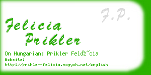 felicia prikler business card